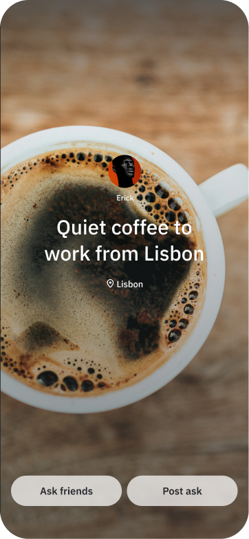 Quiet coffee to work from Lisbon